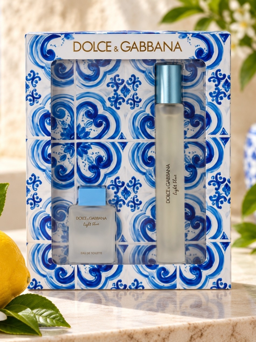 D&G Light Blue EDT Gift Set 4.5ml + 10ml Travel Size Brand New